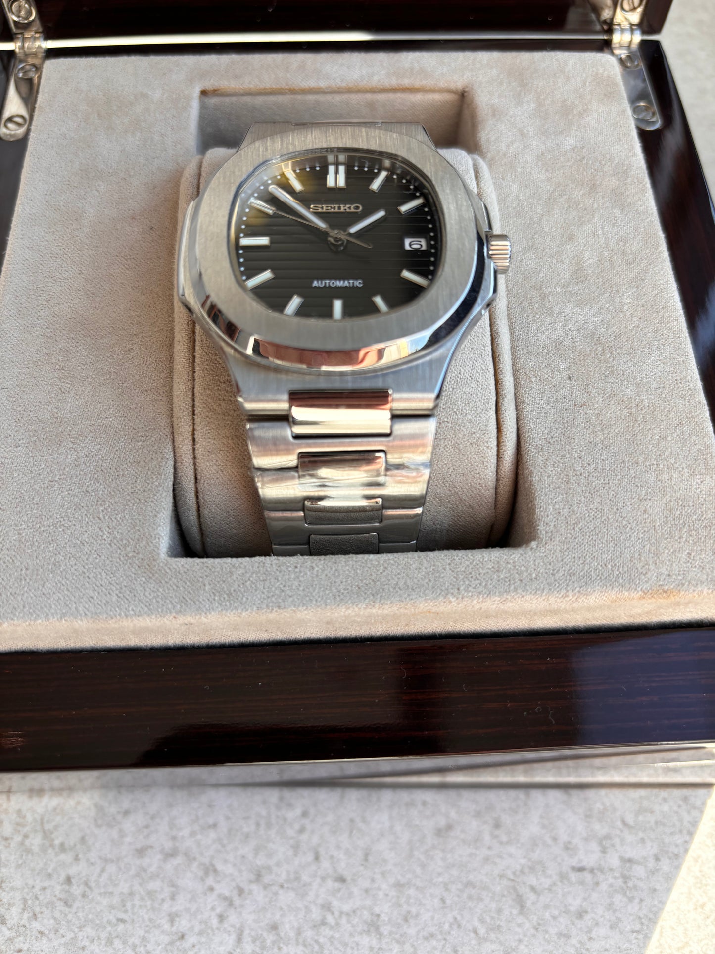 NAUTILUS BLACK - RELOJ SEIKO NH35 PERSONALIZADO