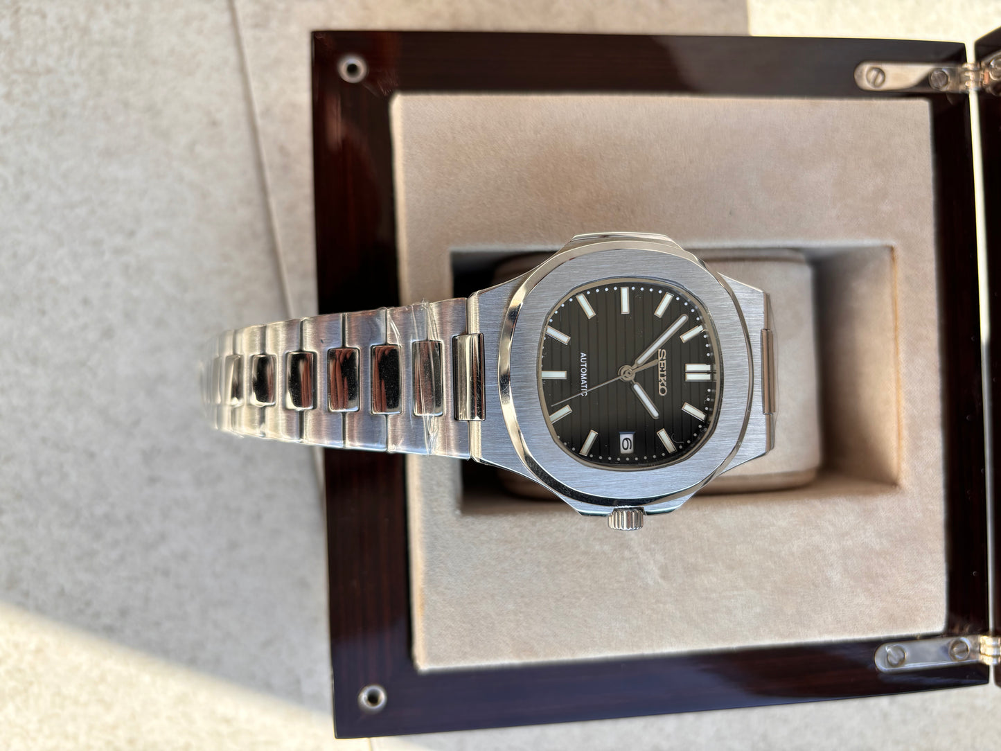NAUTILUS BLACK - RELOJ SEIKO NH35 PERSONALIZADO