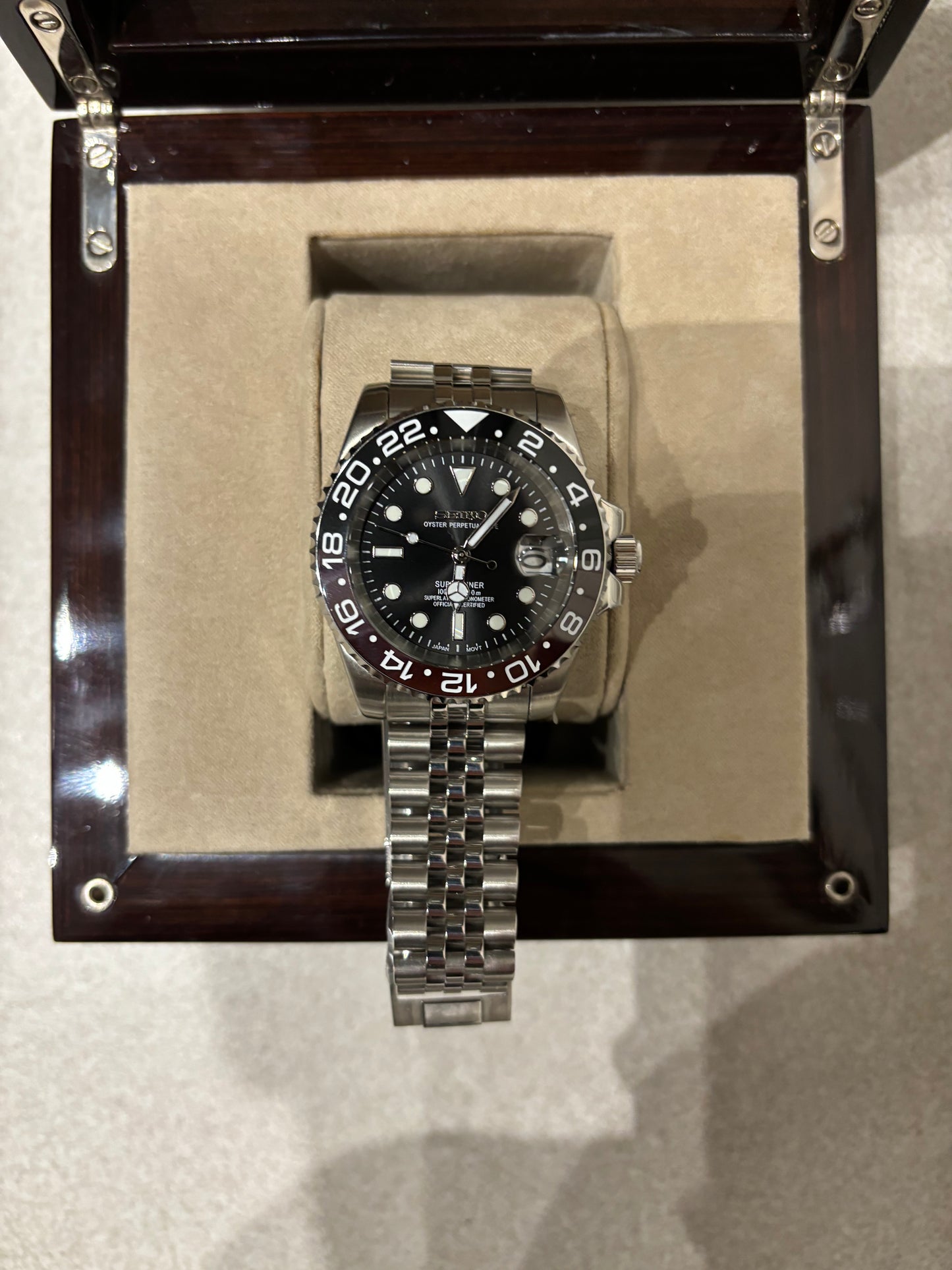 SUBMARINER ROOT BEER- RELOJ SEIKO NH35 PERSONALIZADO