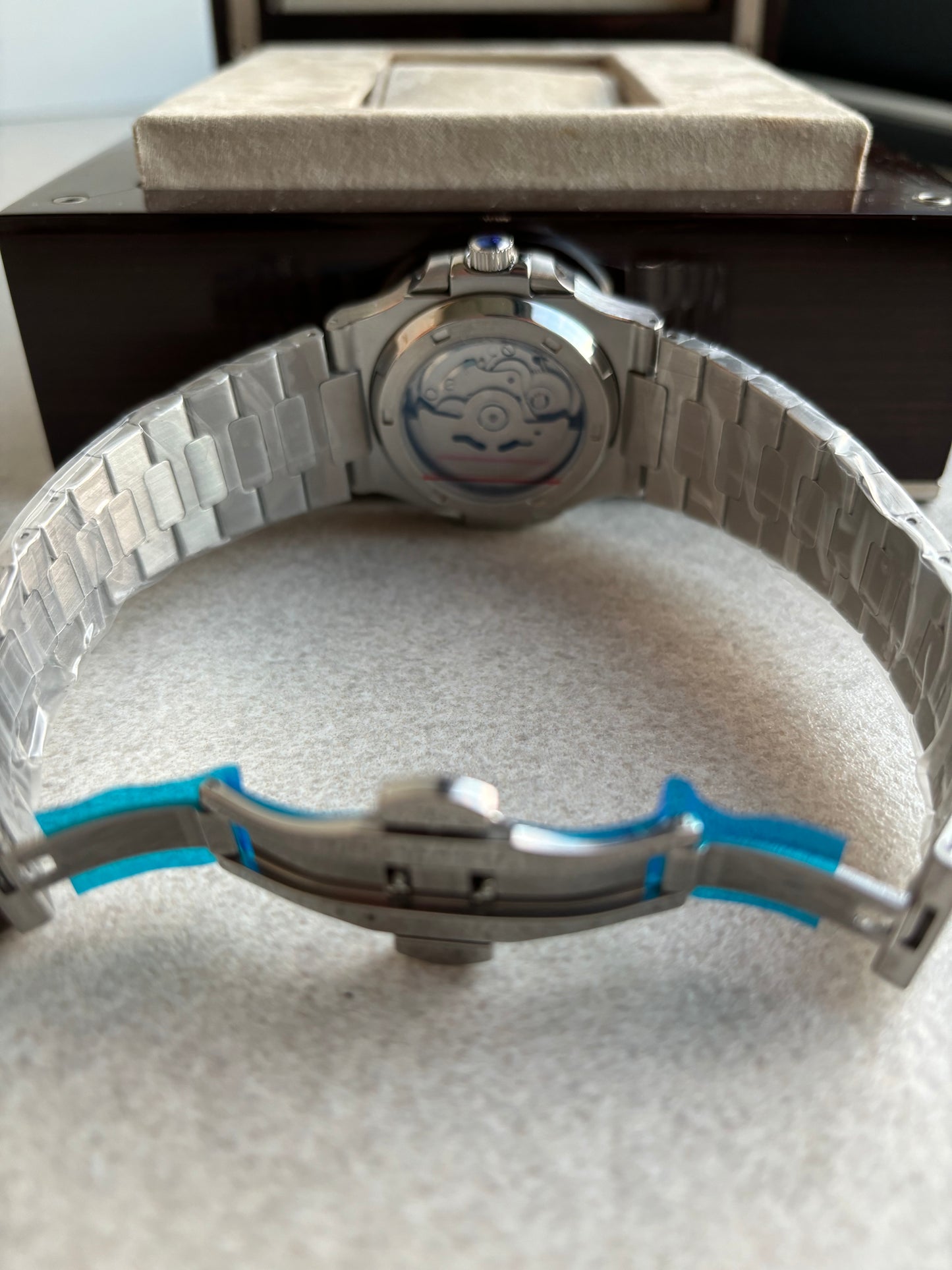 NAUTILUS OPEN HEART NAVY BLUE - RELOJ SEIKO NH35 PERSONALIZADO