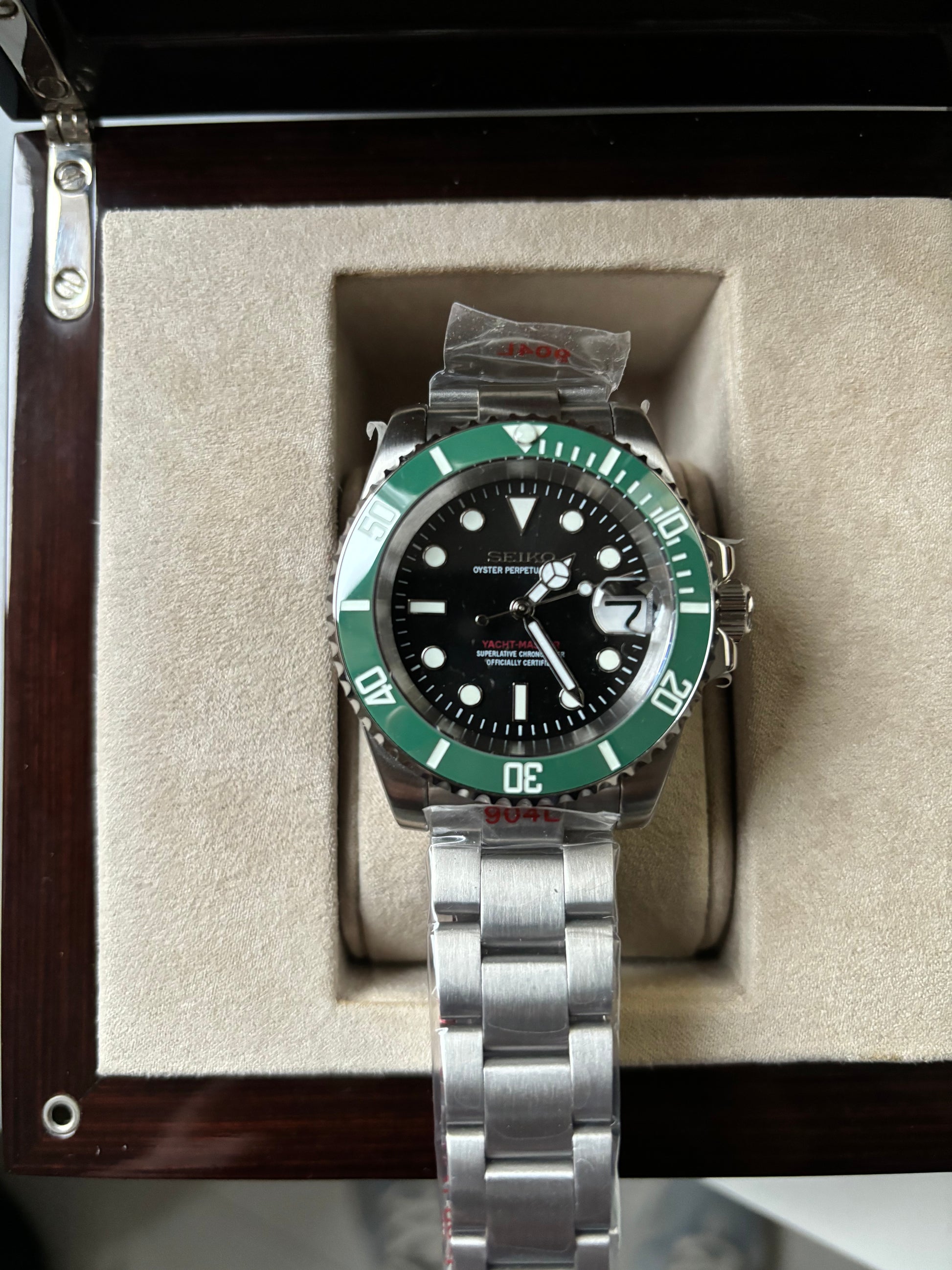 SUBMARINER STARBUCKS RELOJ SEIKO NH35 PERSONALIZADO